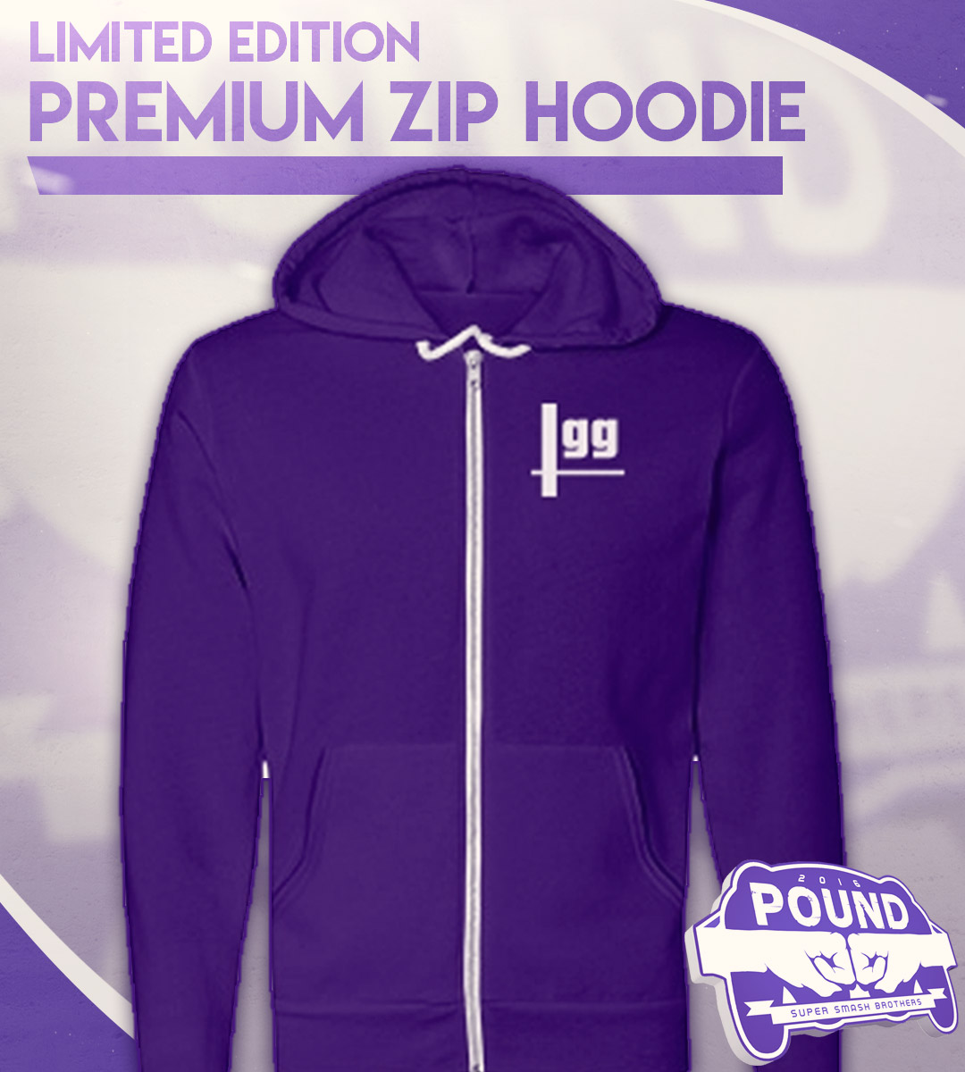 smashgg Canvas Zipper Hoodie - Purple