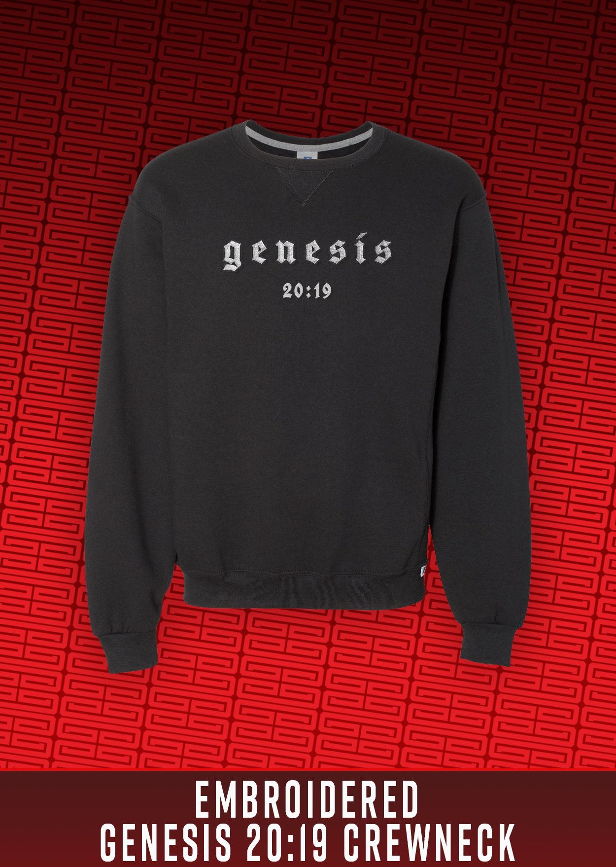 Genesis 20:19 Embroidered Crewneck