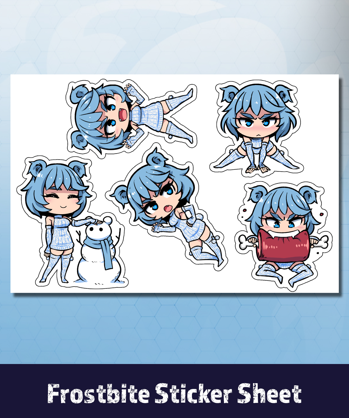 Frostbite-chan Chibi Sticker Set