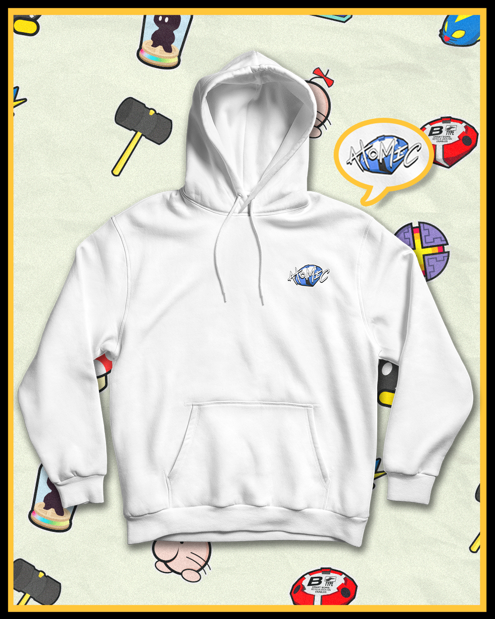 Atomic Bomb White Hoodie
