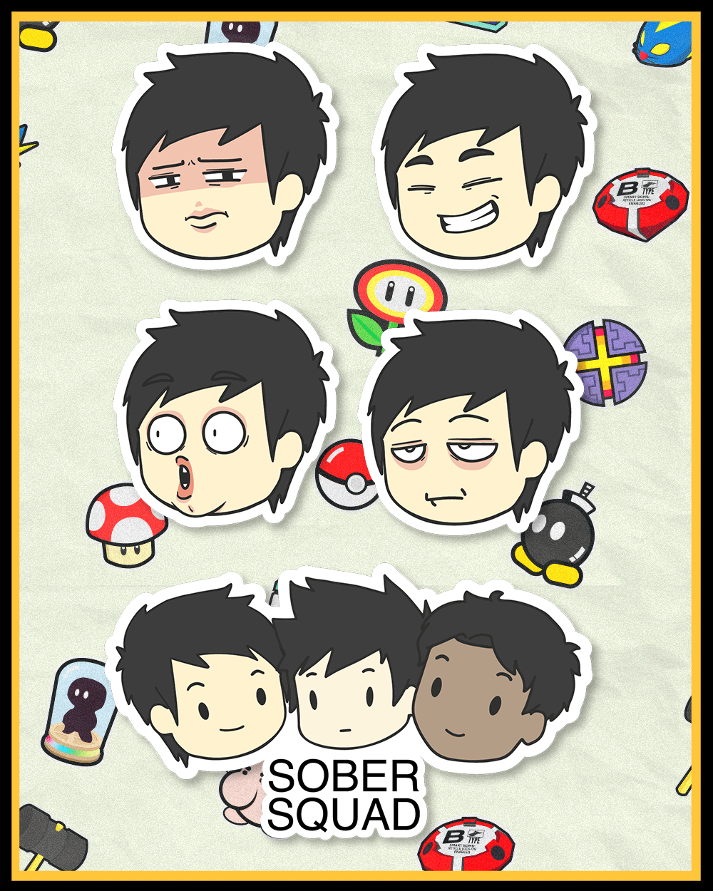 Dom's Faces & Squad Sticker Set