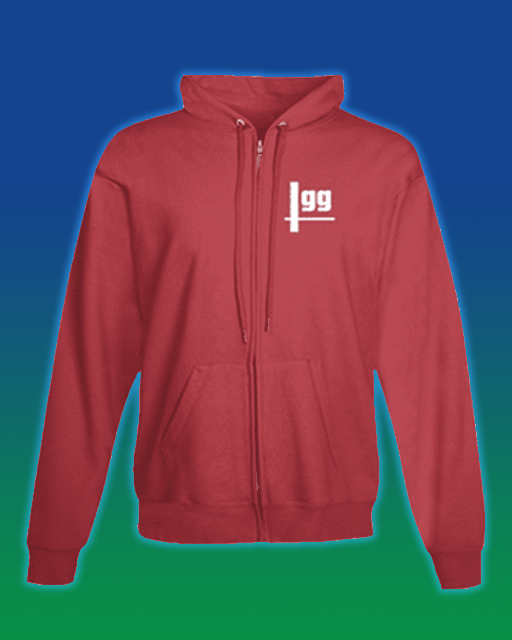 Smash.gg Red Zip Hoodie