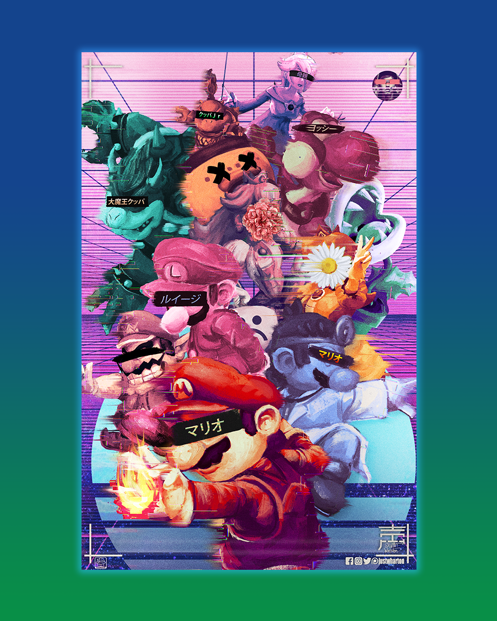 Mushroom Kingdom Poster by Justin Wharton
