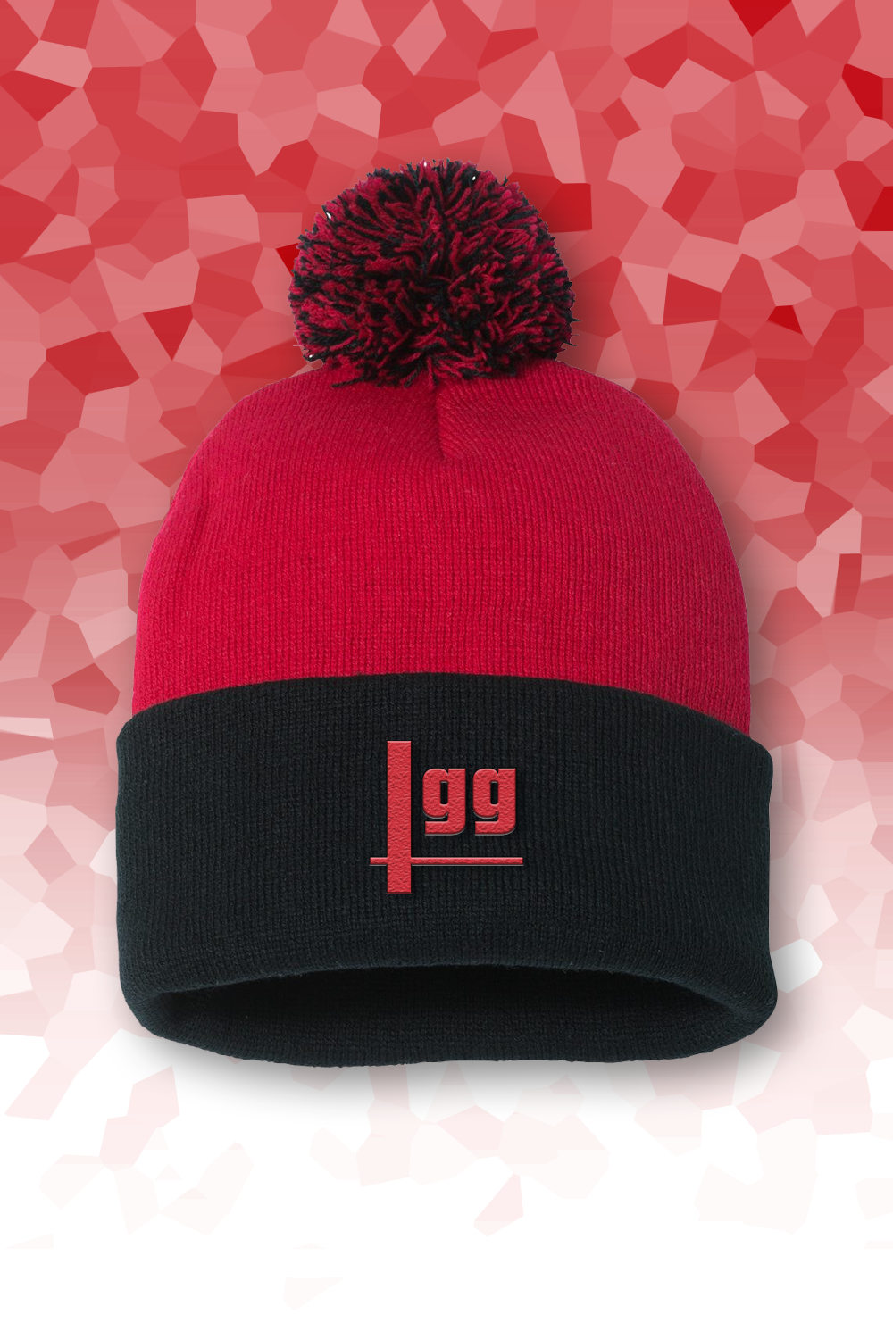 smash.gg Red and Black Beanie