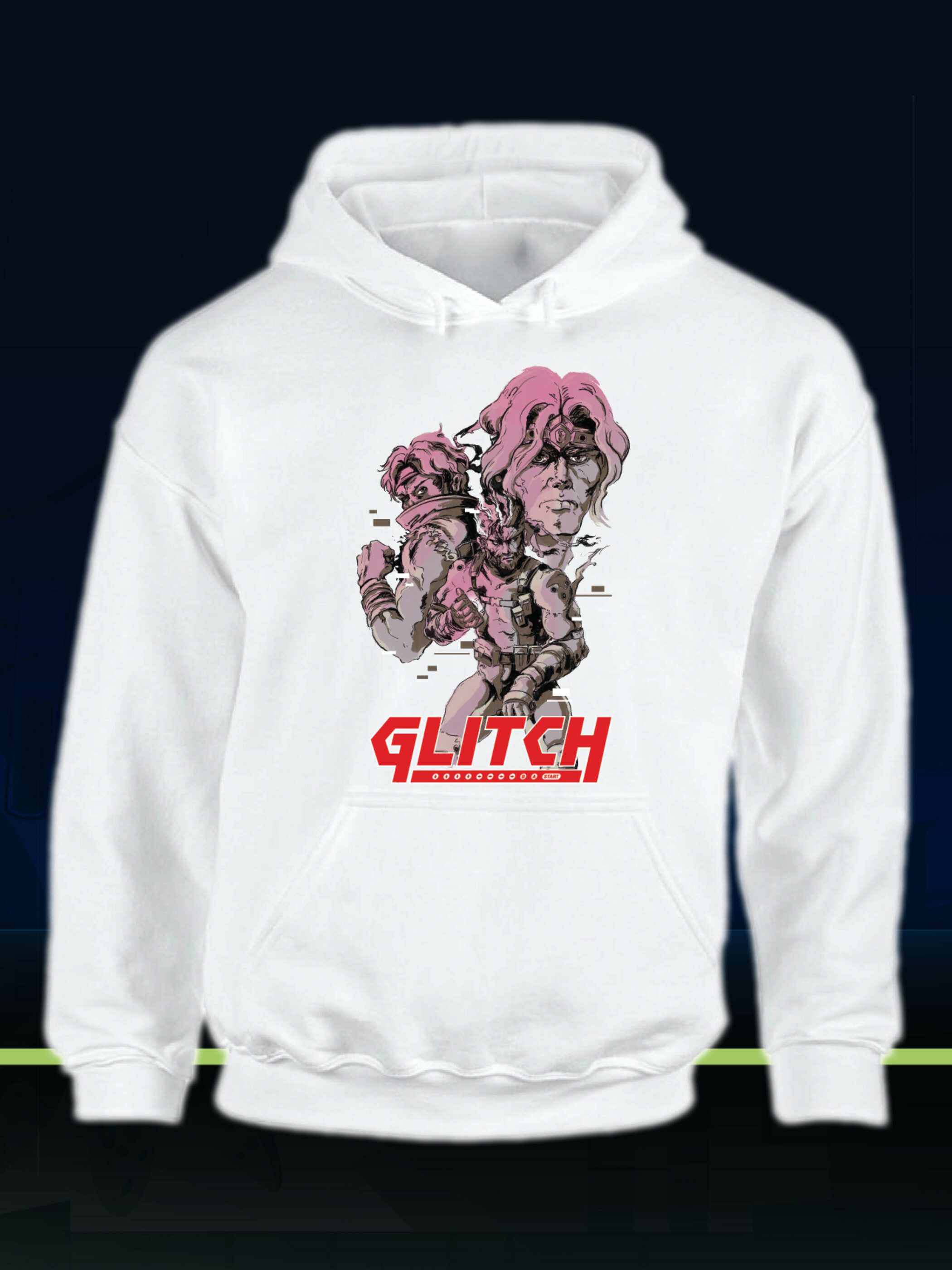 MGS White Pull Over Hoodie