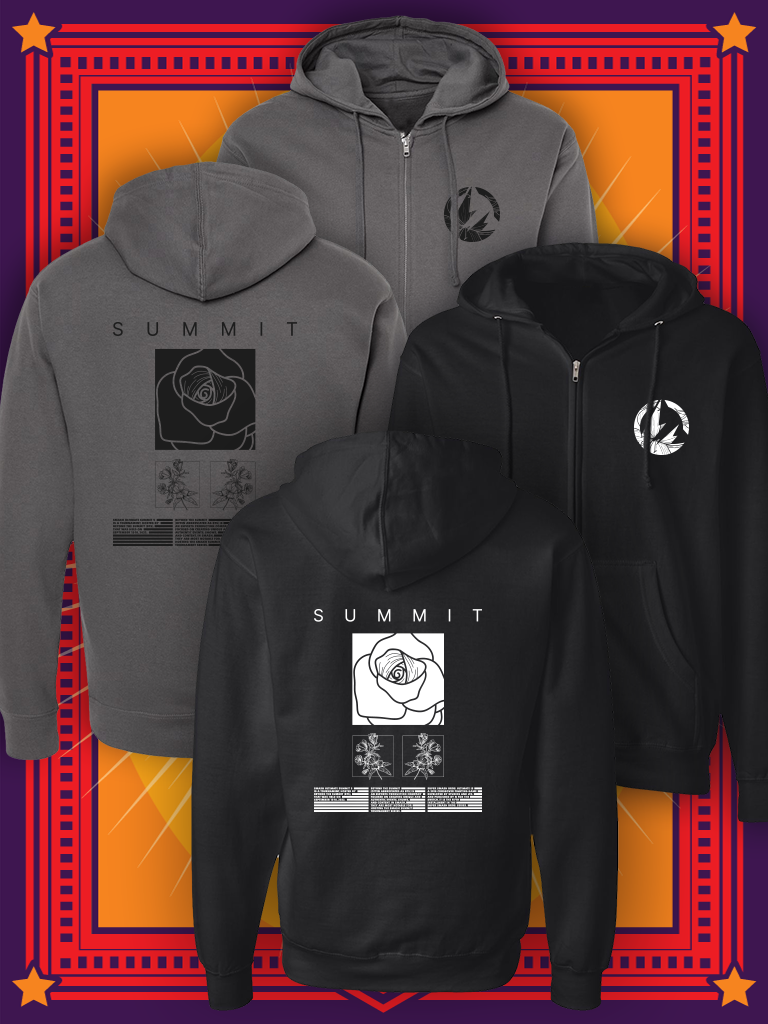 BTS Floral Zip Hoodie