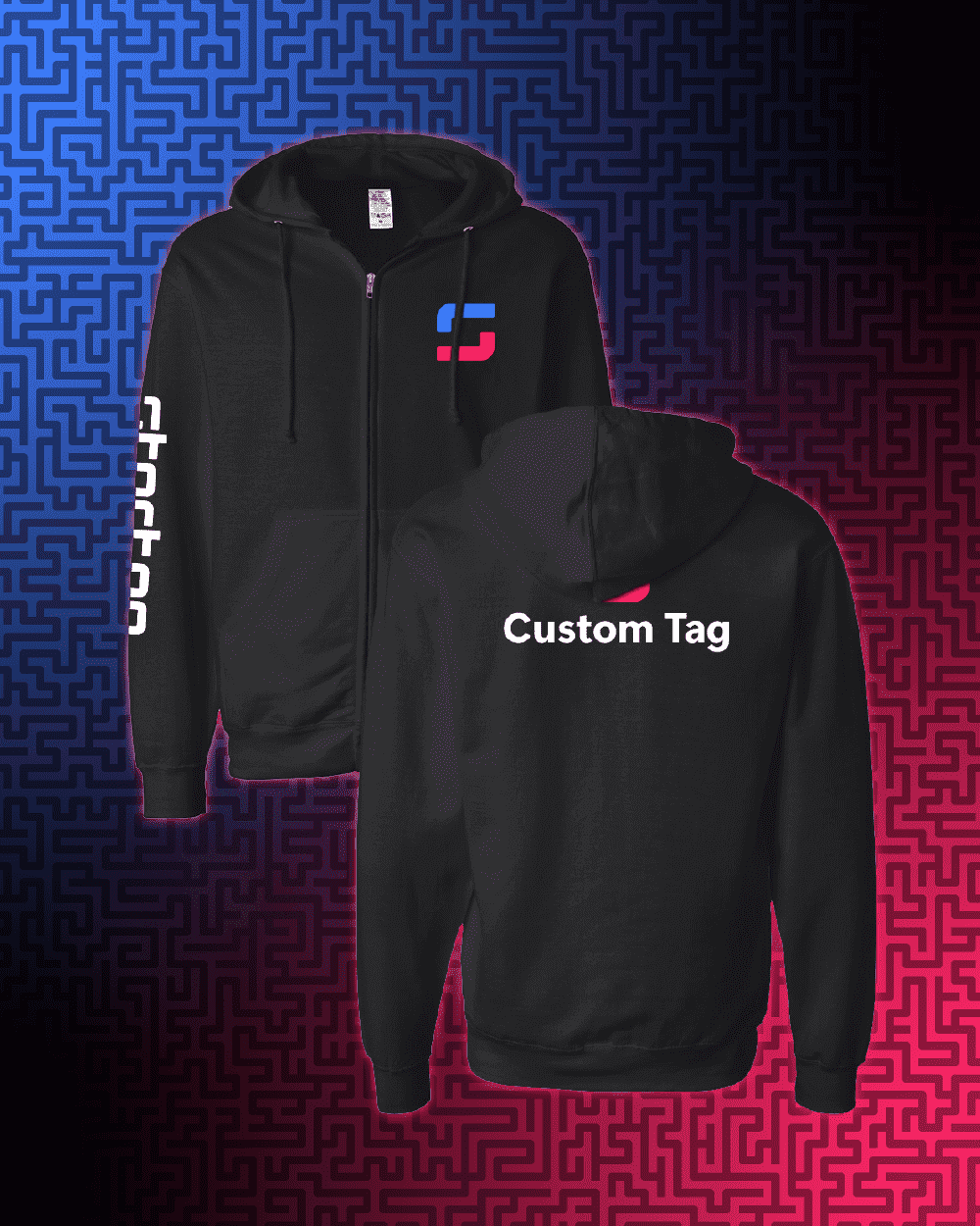 Custom Black start.gg Hoodie