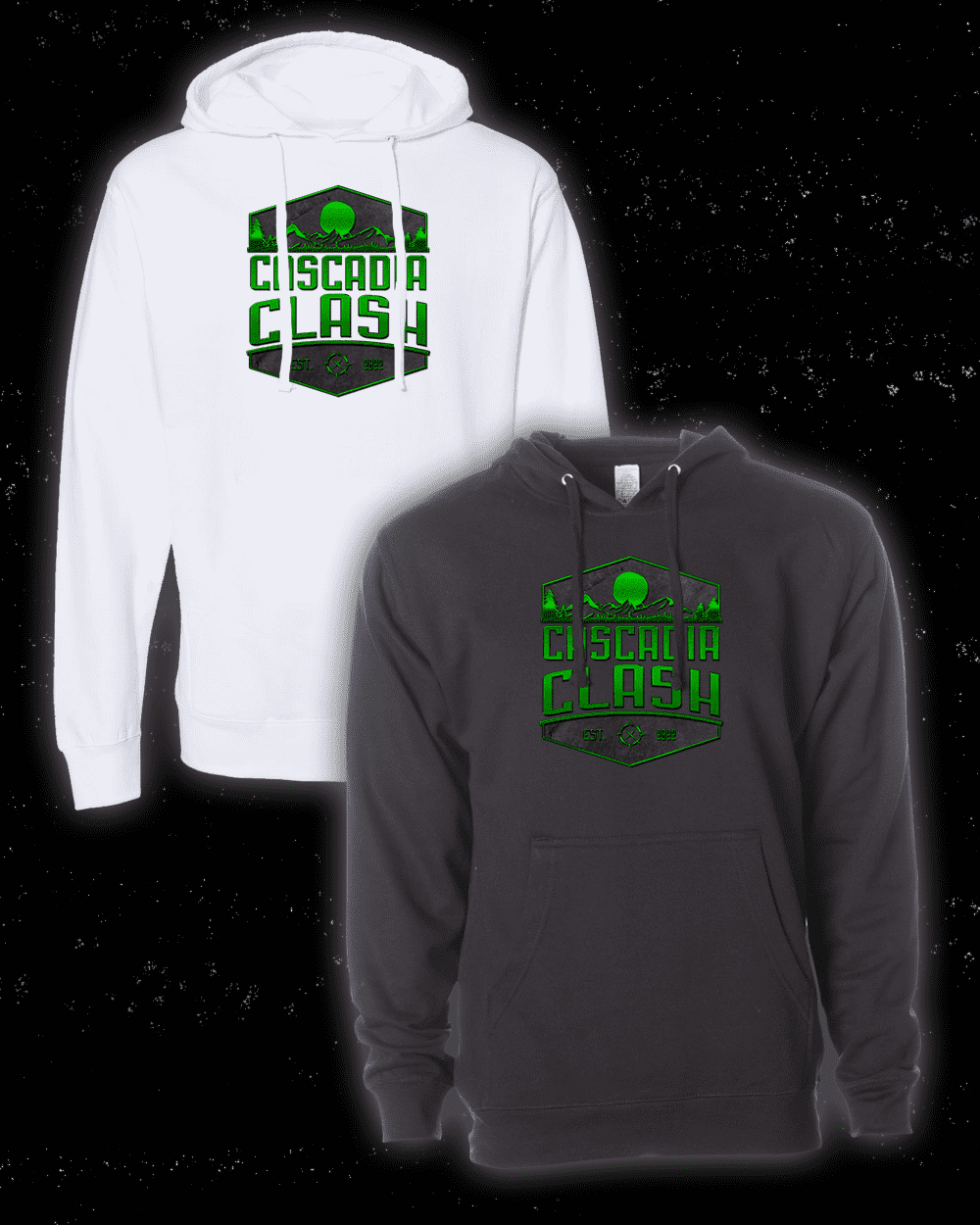 Cascadia Clash Hoodie (Green Logo)