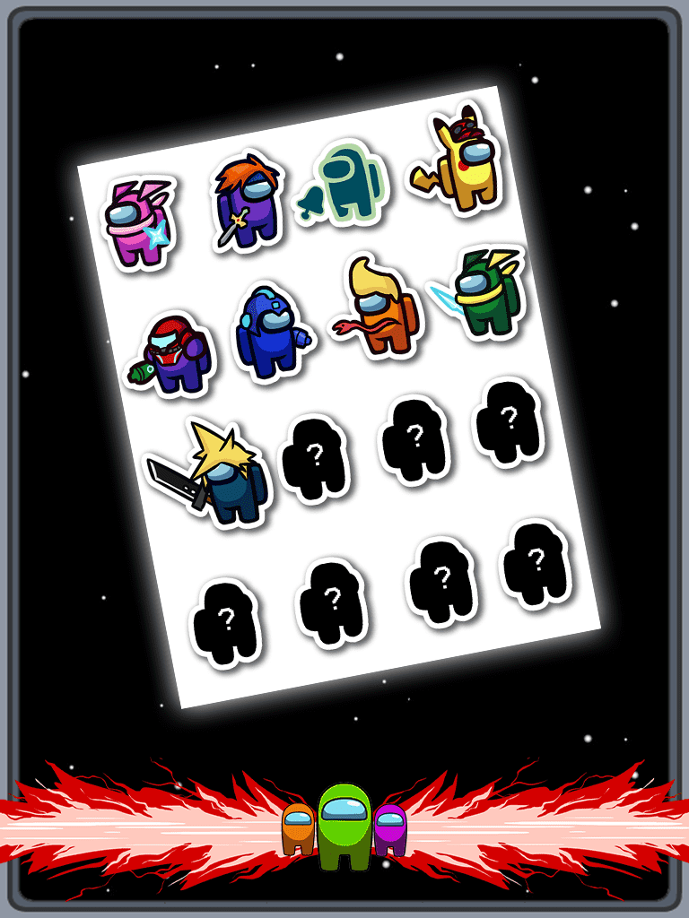 Amogus Sticker Sheet