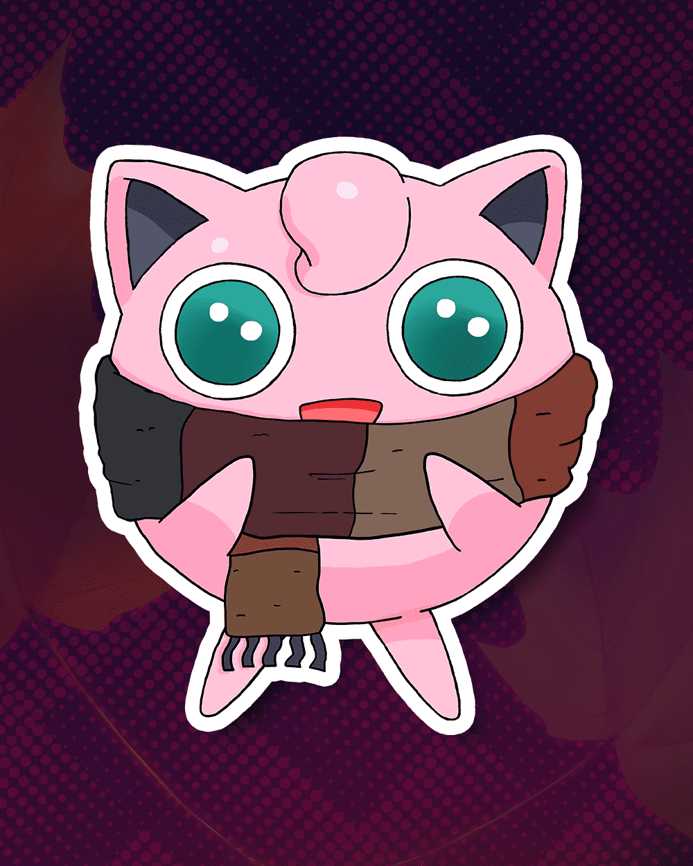 Jigglyscarf Sticker