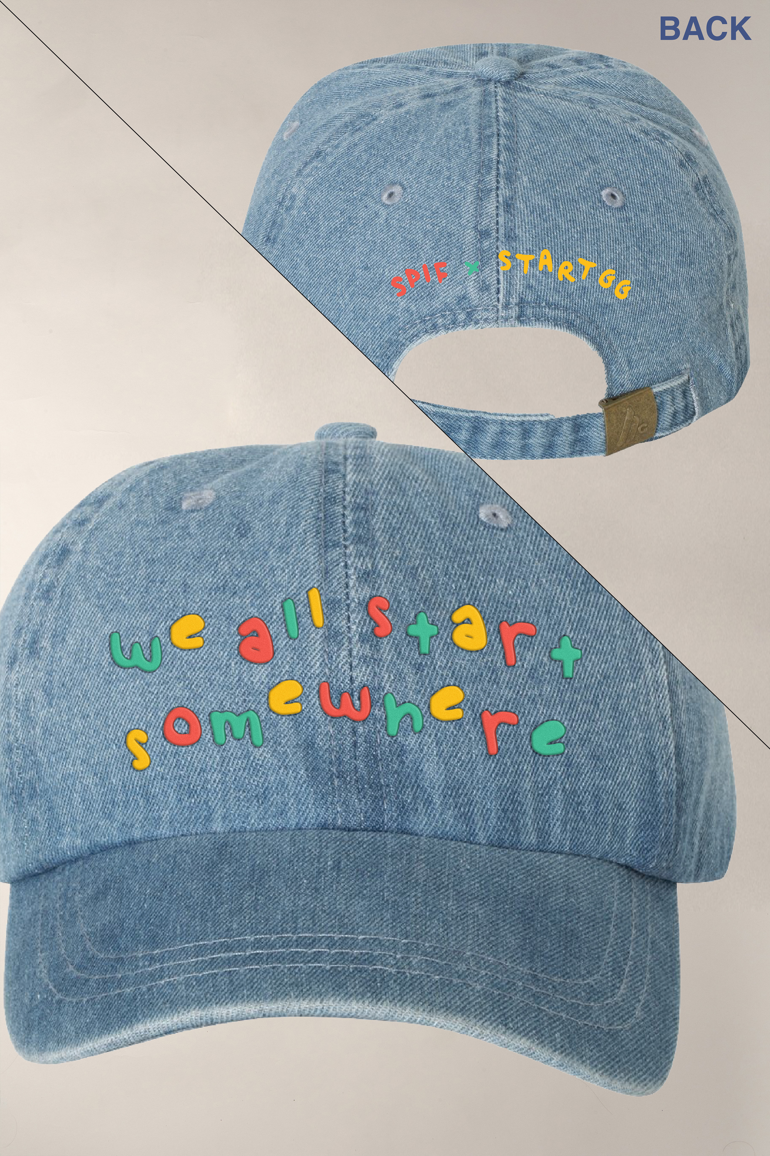 SOMEWHERE DENIM DAD HAT