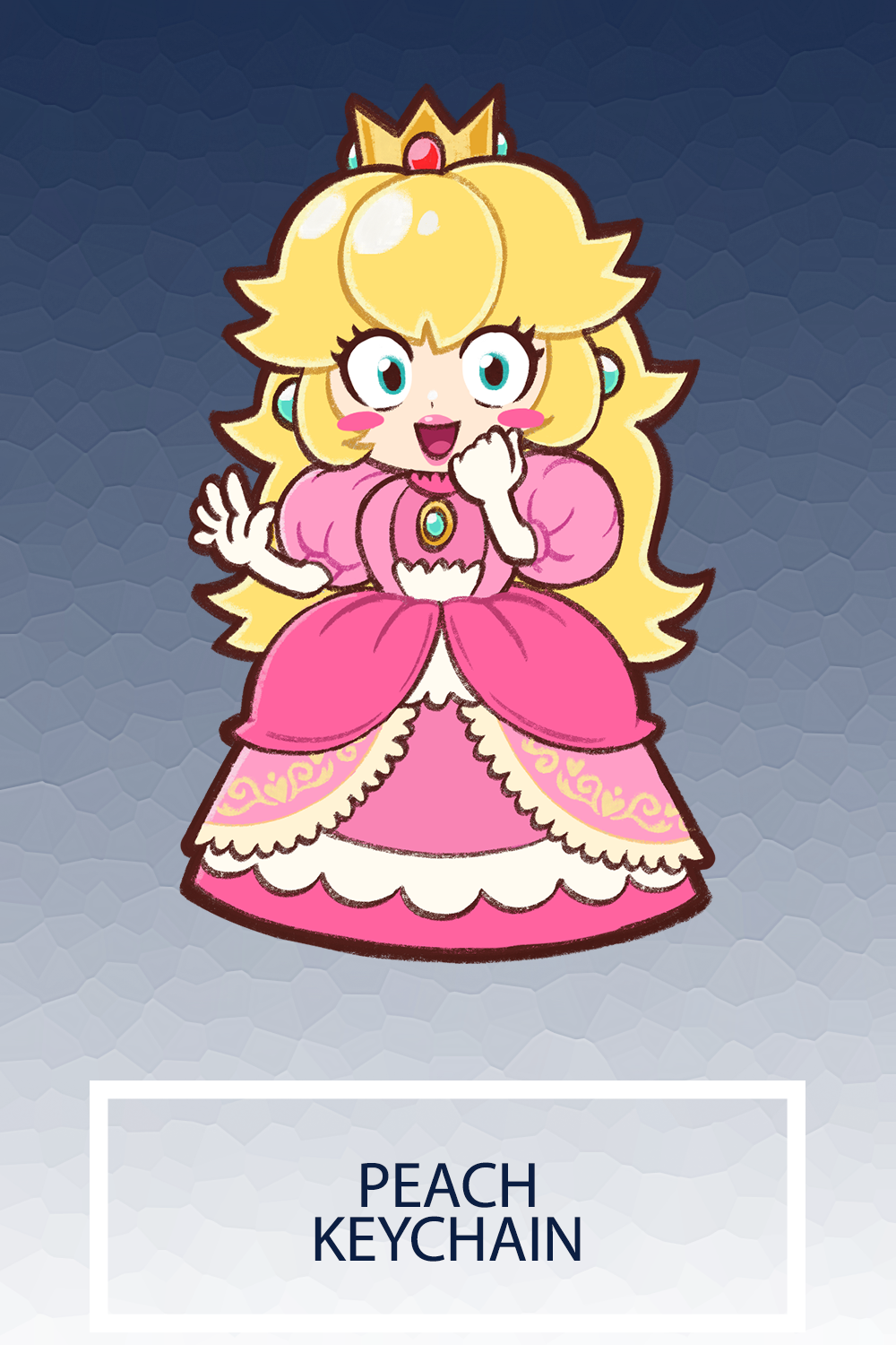 3x3 Peach Acrylic Keychain
