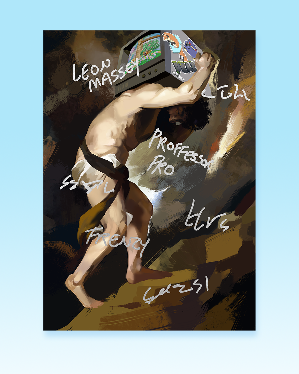 Signed Sisyphus Poster