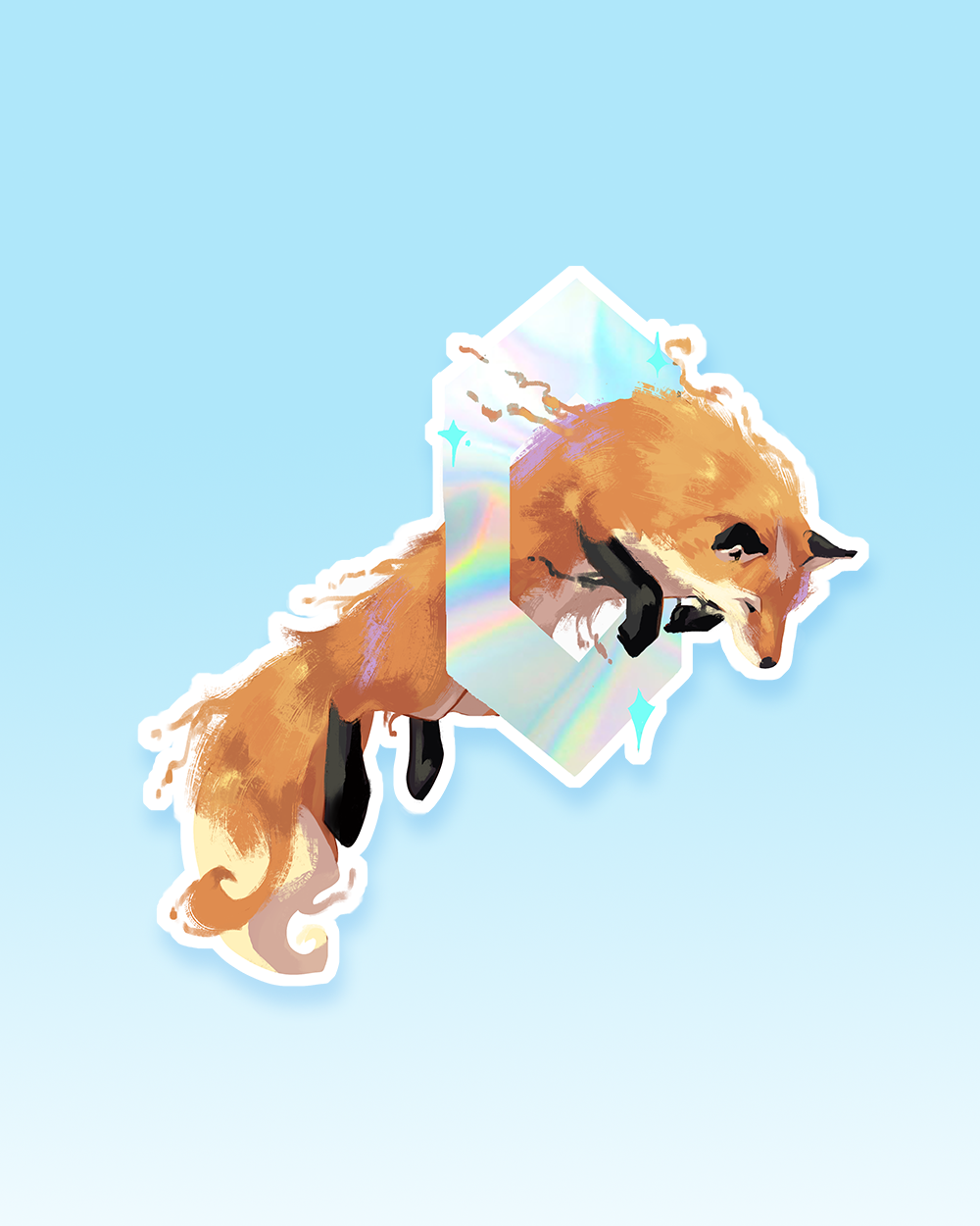 Holographic Fox Sticker