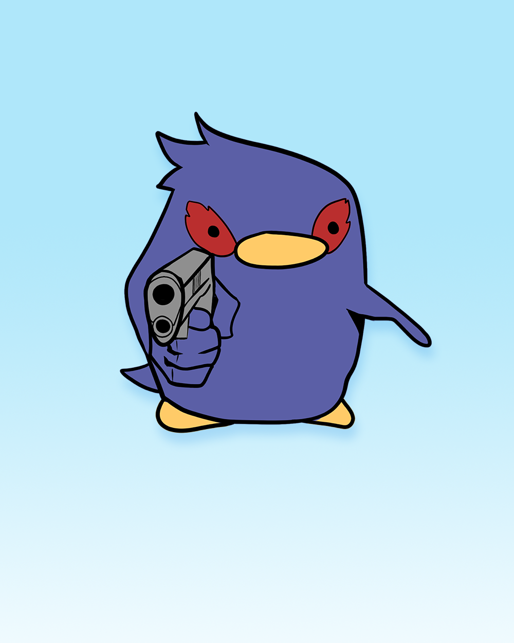 Large Falco Enamel Pin