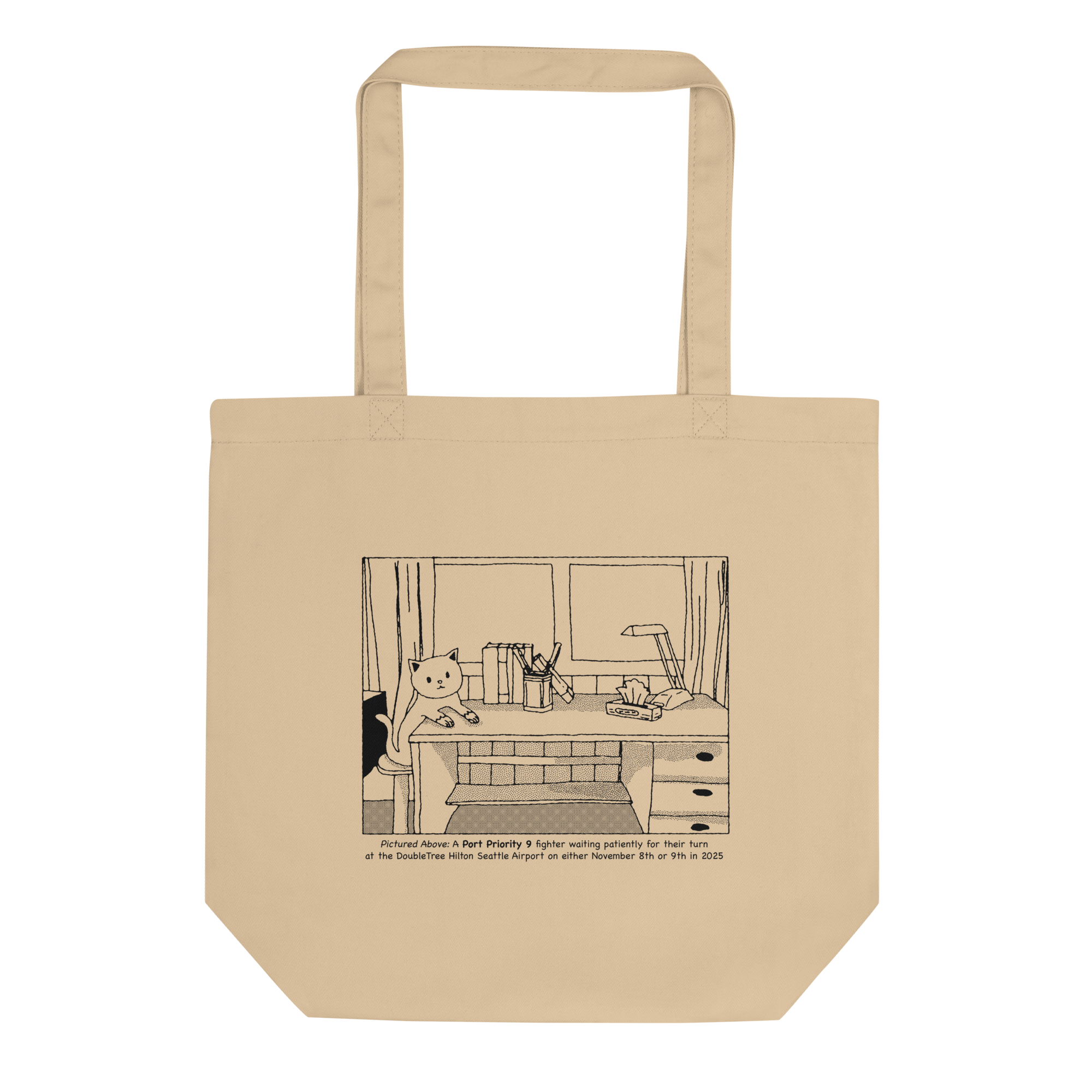 Waiting Cat Tote Bag