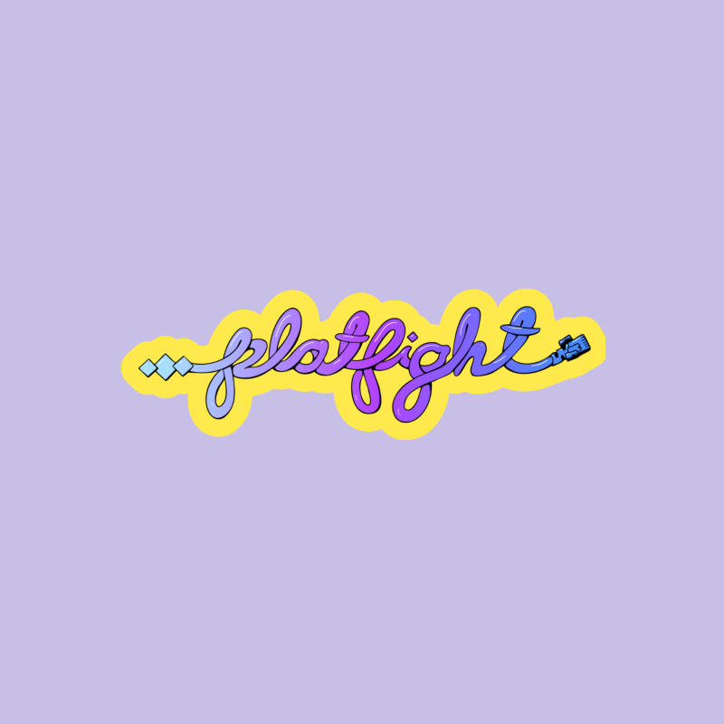 Platfight Cord Sticker (3.9" x 1.5" approx)