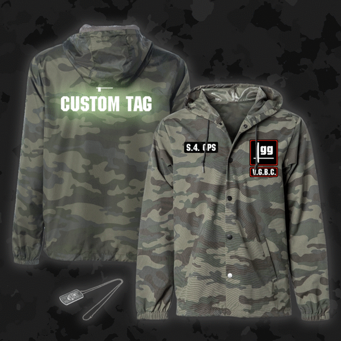 Custom S4 Ops smash.gg Camo Hooded Jacket