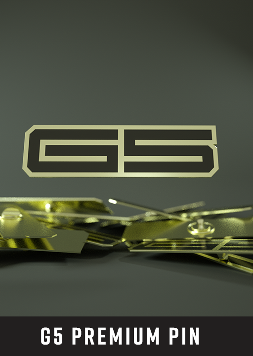 Genesis 5 Enamel Pin (Gold/Black)