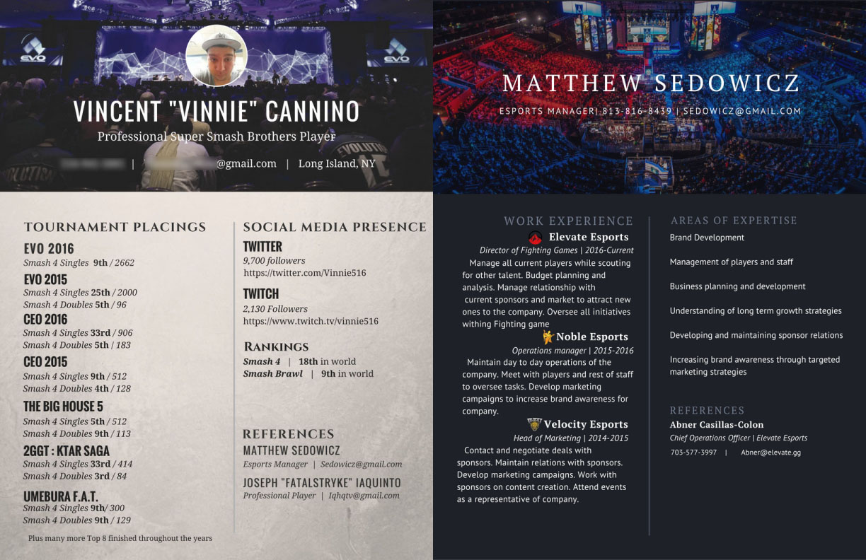 Player Resume and Branding