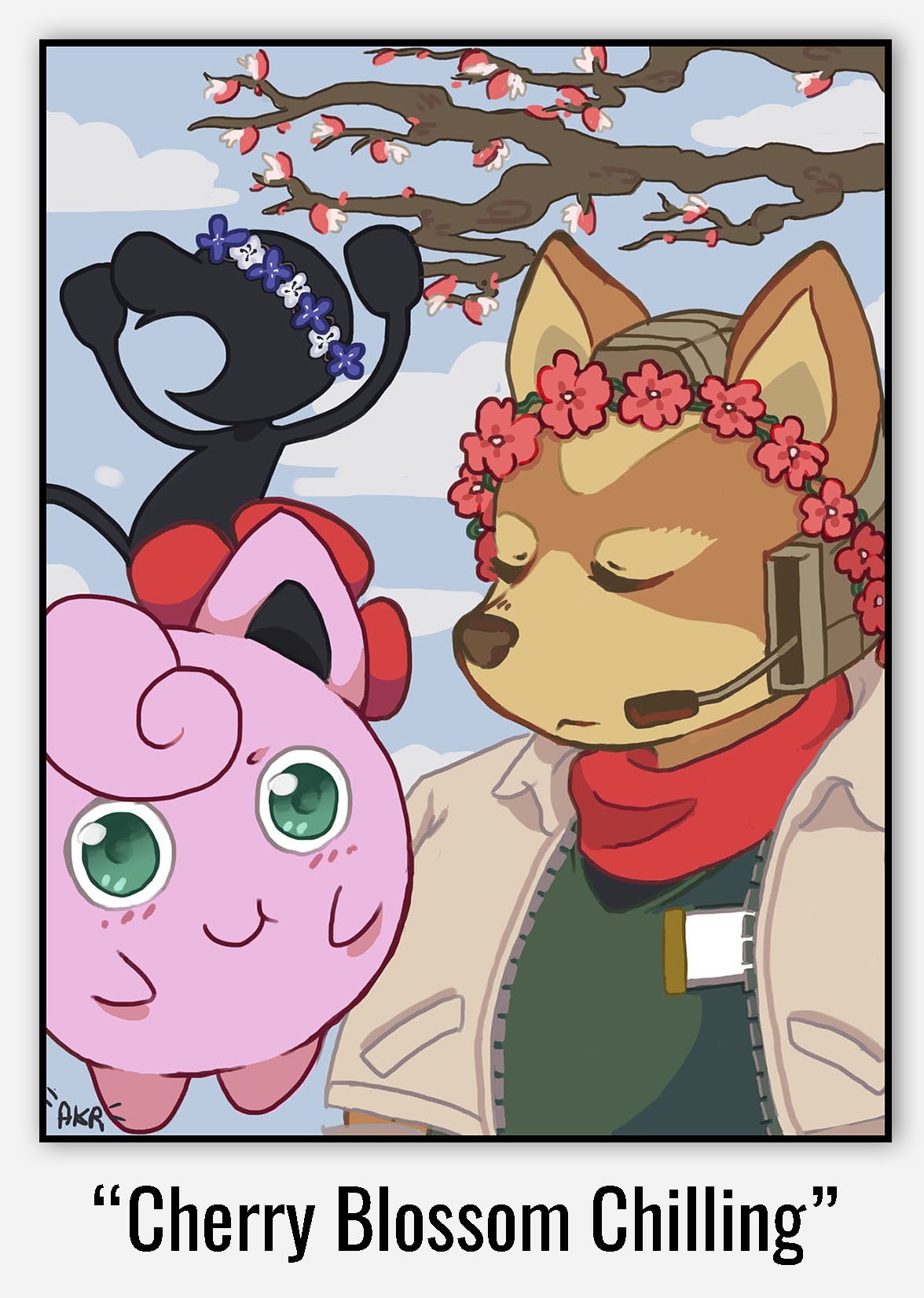 "Cherry Blossom Chilling" Poster