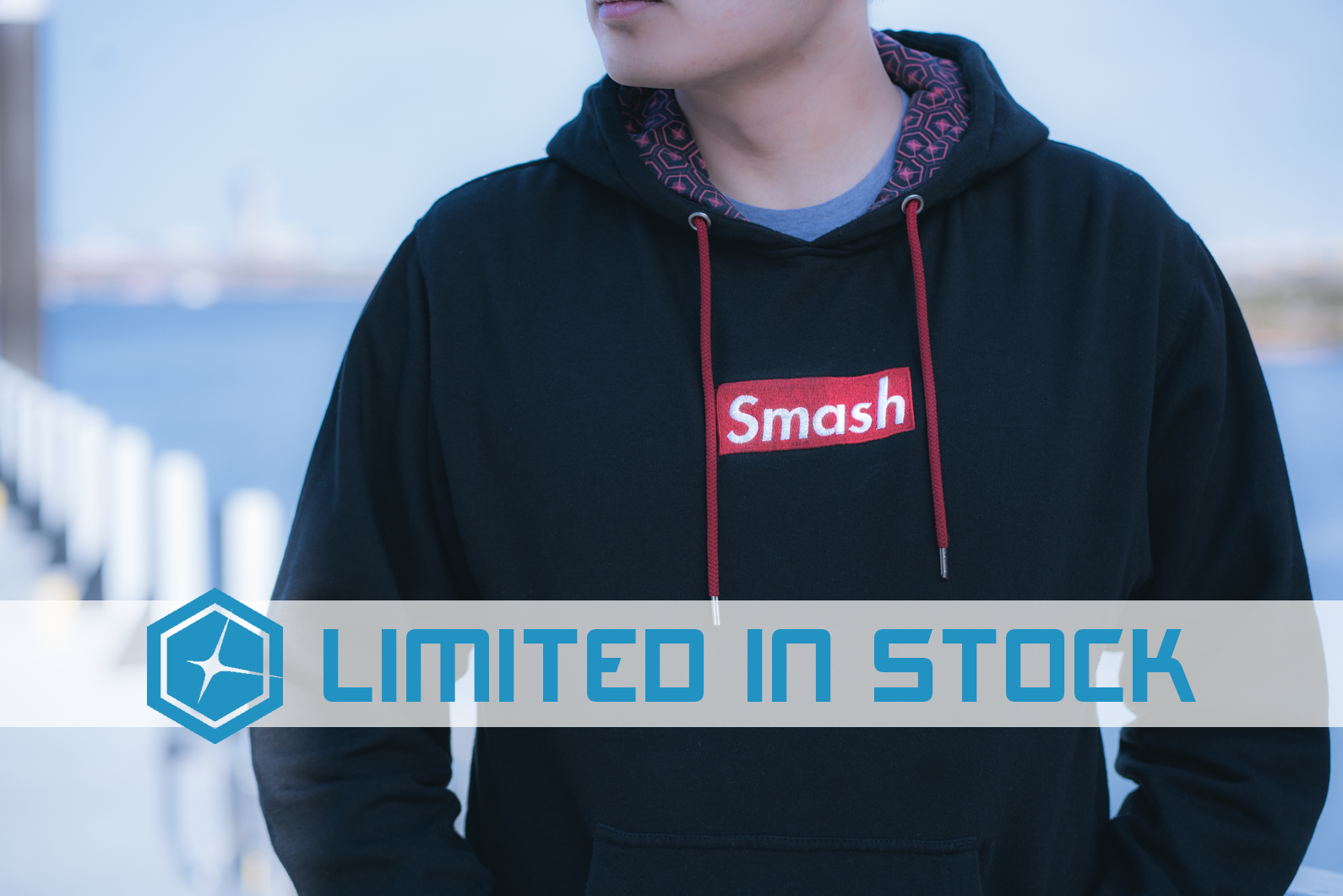 "Smash" Box Logo Black Pullover