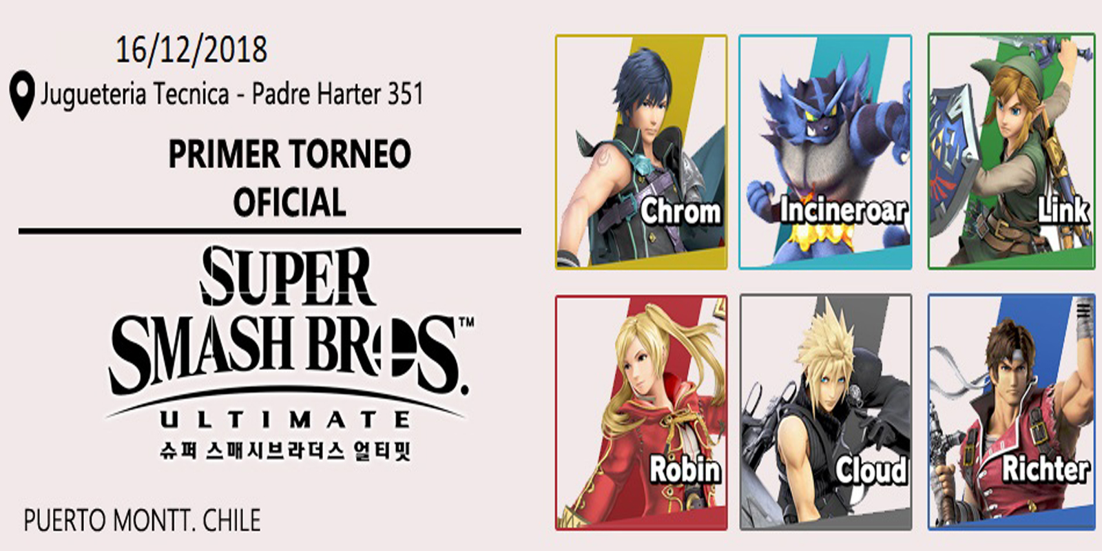 Primer Torneo Oficial Smash Ultimate en Puerto Montt.Chile